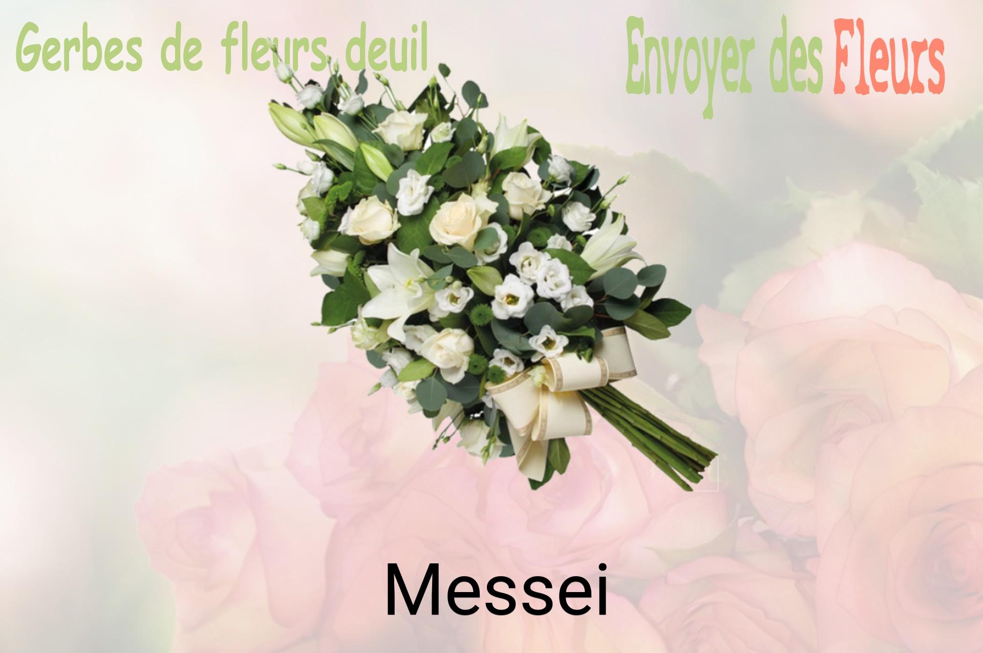 Gerbe de fleurs de deuil livrée à Messei